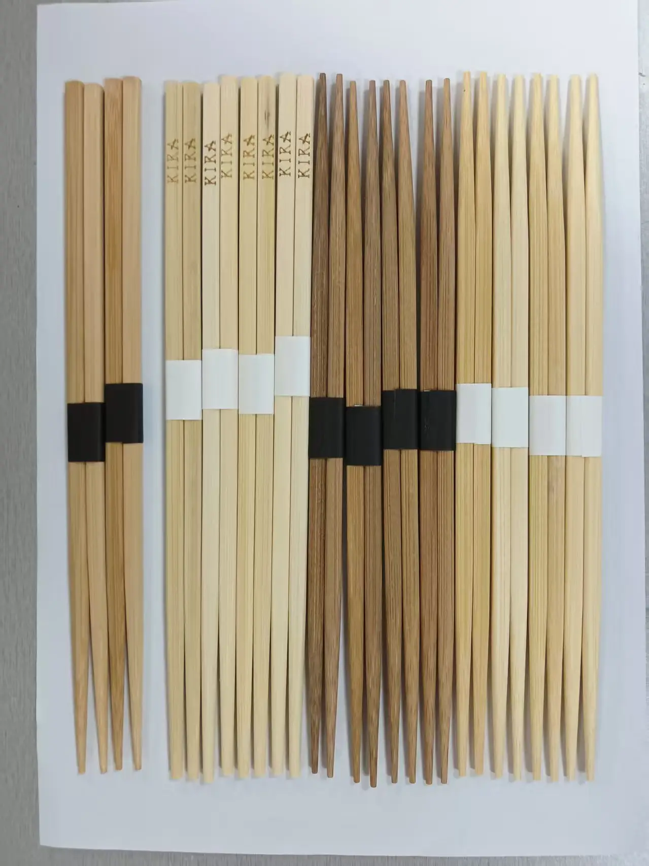 Carbonized and Natural Bamboo Sushi Chopsticks