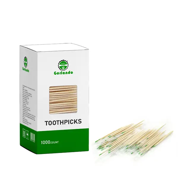 Individually Plastic Wrapped Bamboo Toothpick with Mint Flavor