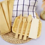 Premium Disposable Bamboo Knife Fork Spoon Set