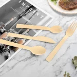 Premium Disposable Bamboo Knife Fork Spoon Set