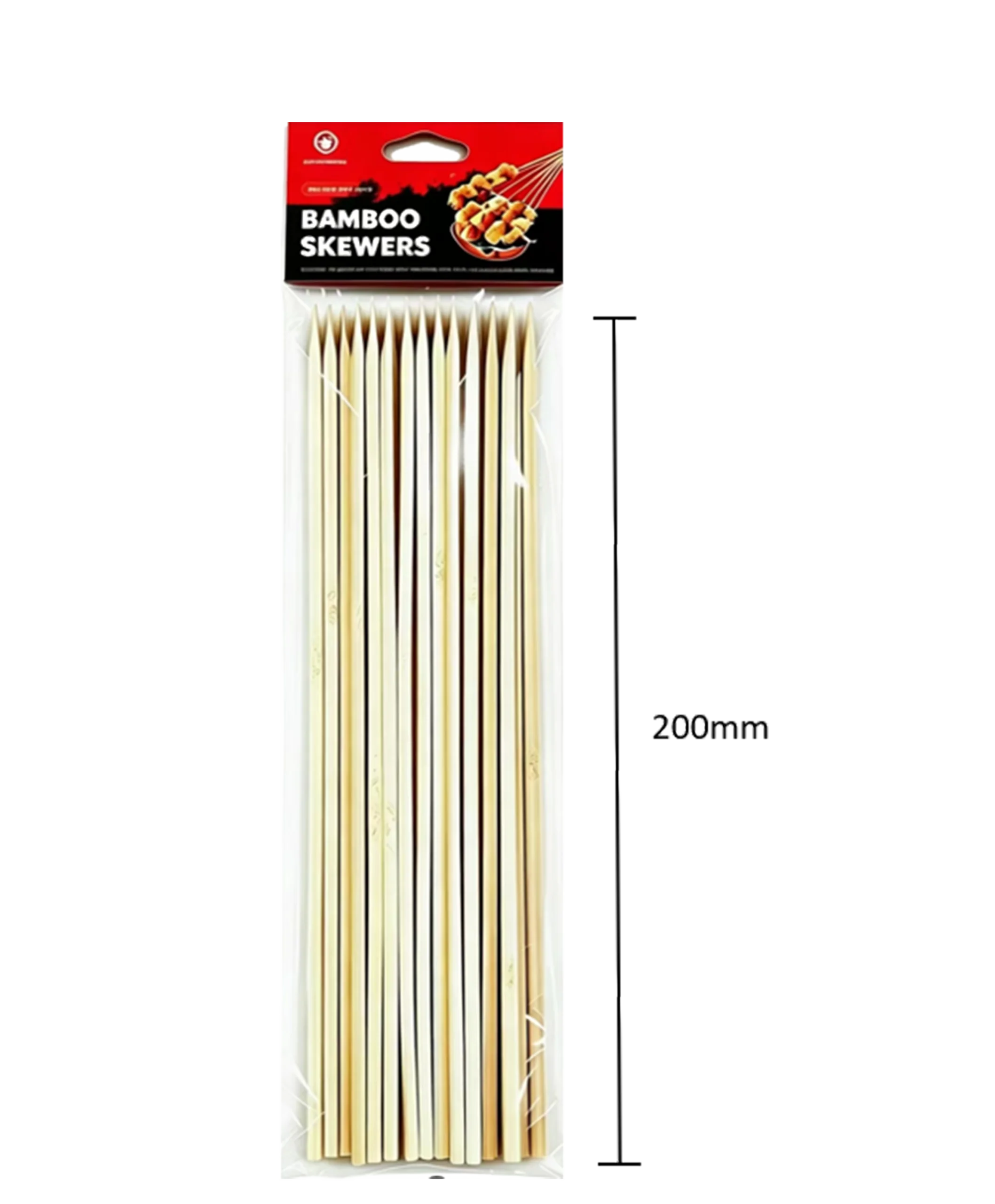 8″ degradable eco Square bamboo skewer For Israel & Lebanon