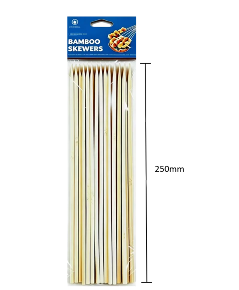 10″ degradable eco Square bamboo skewer For Israel & Lebanon