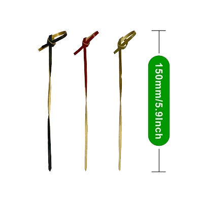 5.9″ disposable Twist bamboo knot picks