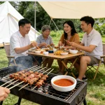10″ degradable eco Square bamboo skewer