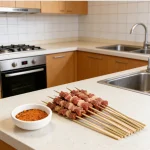 10″ degradable eco Square bamboo skewer