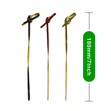 7″ disposable Twist bamboo knot picks