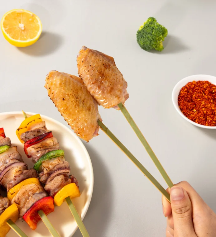 14″ degradable eco Square bamboo skewer
