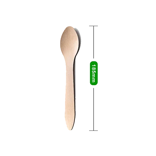 7.3″ 185mm Disposable wooden spoons SP185