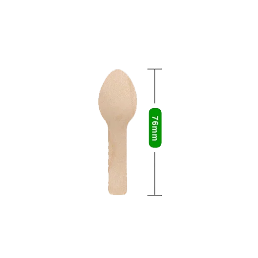 3.0″ 76mm Disposable lce cream wood spoon SP76