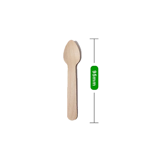 3.7″ 95mm Disposable Ice Cream Wooden Spoon SP95/1